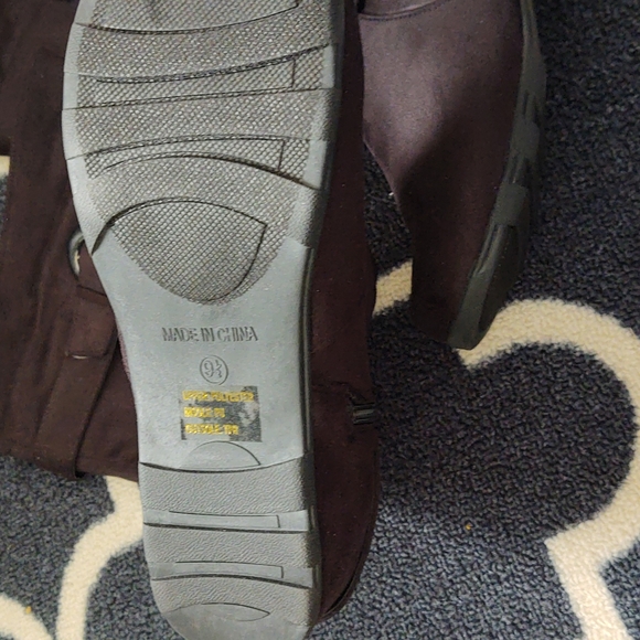 🎉HP Journee Collection Jester Extra Wide Calf Black Suede-Feel Boots 9.5 - Picture 2 of 9